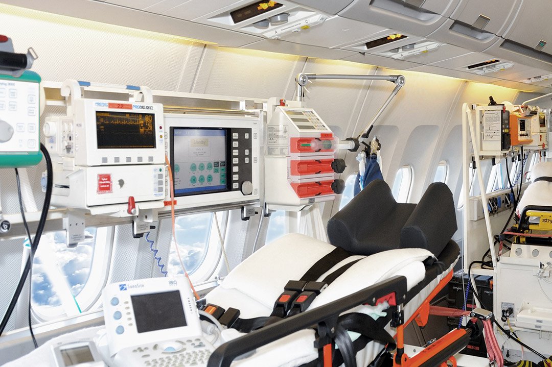 L’équipement d’un avion-ambulance