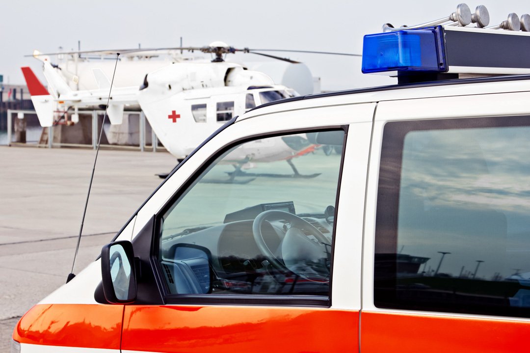 Ambulans helikopteri ve ambulans aracı