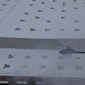 Schneeräumung vom Dach