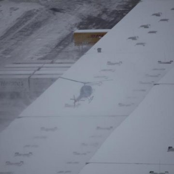 Schneeräumung vom Dach
